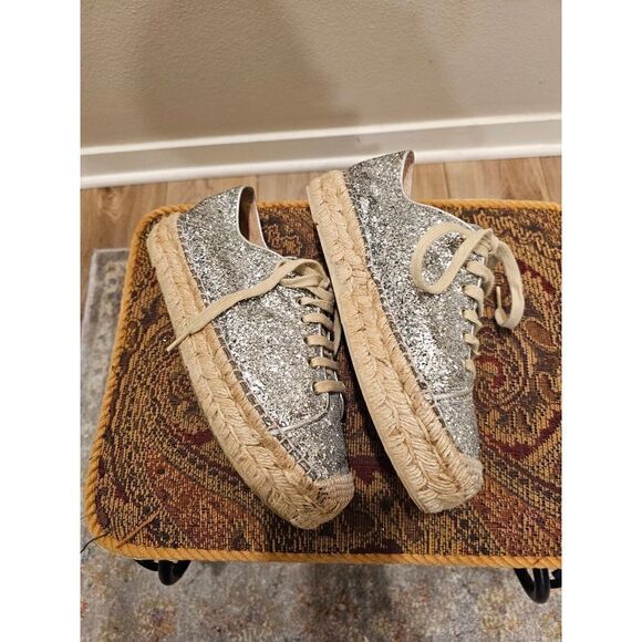 Paloma Barcelo Glitter Espadrilles Size 39 - Picture 5 of 9